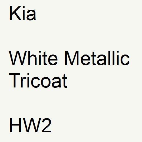 Kia, White Metallic Tricoat, HW2.